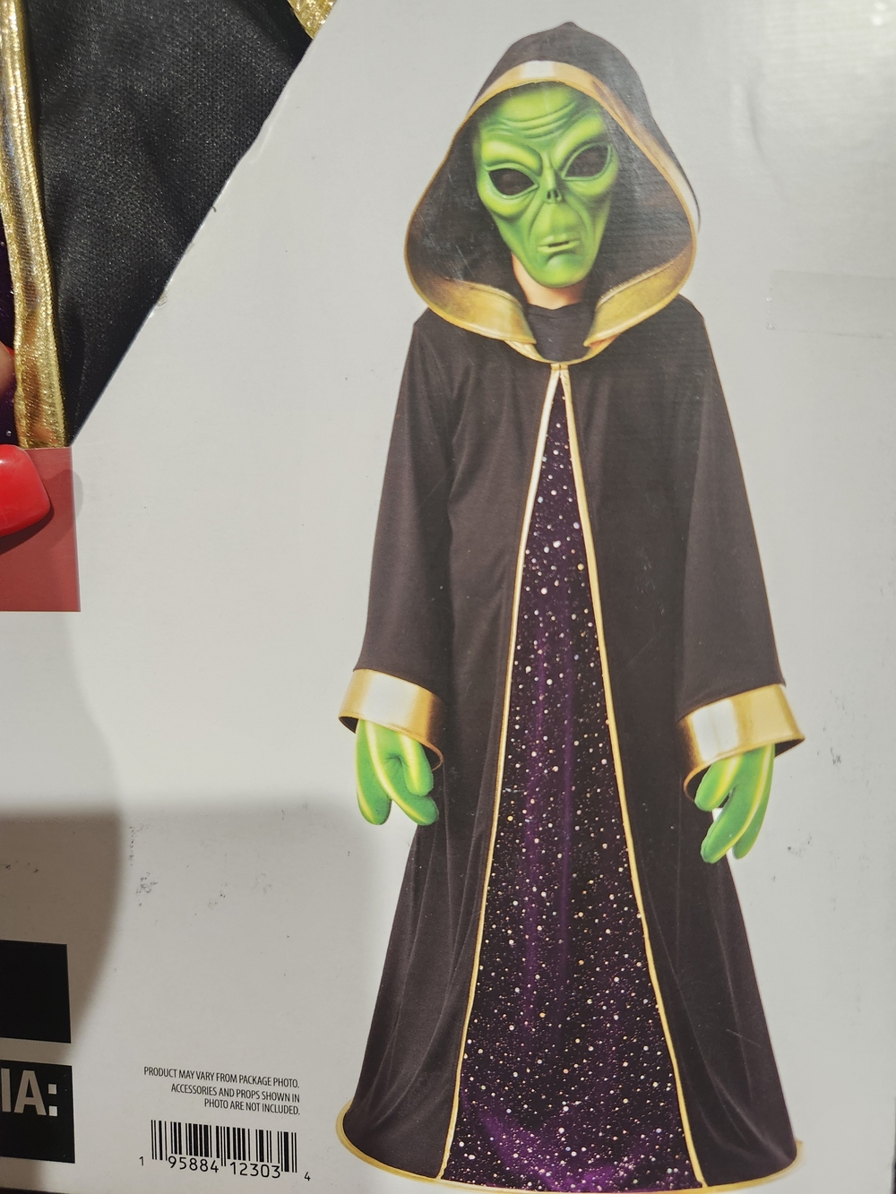 Celebrate! Boys' Alien Costume in Black, Gold & Purple - Picture 2 of 3